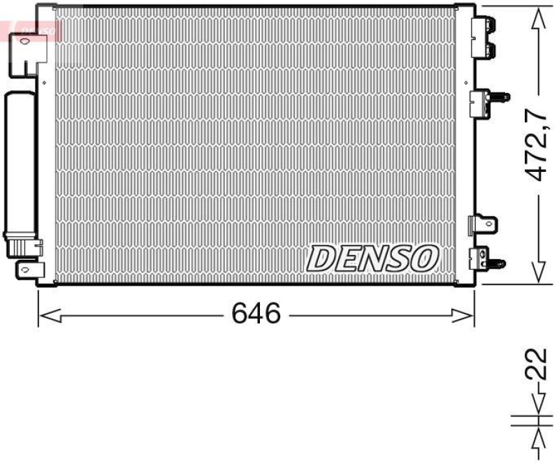 DENSO DCN13021 Kondensator A/C LANCIA THEMA (LX_) 3.6 (11-14)