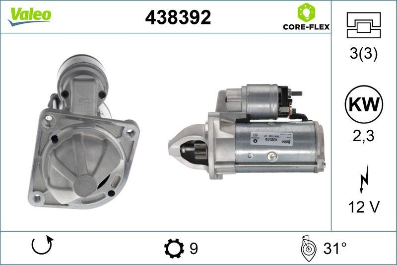 VALEO 438392 Starter - CORE-FLEX - Ducato- Boxer-