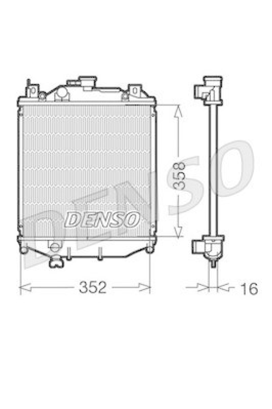 DENSO DRM47005 Kühler SUZUKI SWIFT II Hatchback (EA, MA) 1.0 i (SF310, AA44) (1995 - 2005)