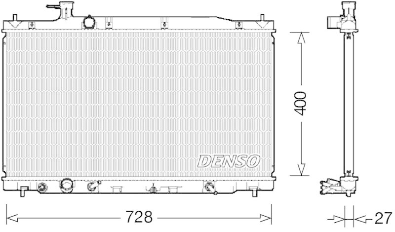 DENSO DRM40033 Kühler HONDA CR-V III (RE_) 2.0 i 4WD (RE5) (07- )