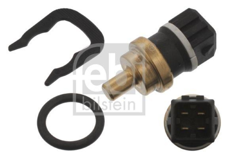 FEBI BILSTEIN 37521 Kühlmitteltemperatursensor mit Dichtung und Haltefeder für VW-Audi