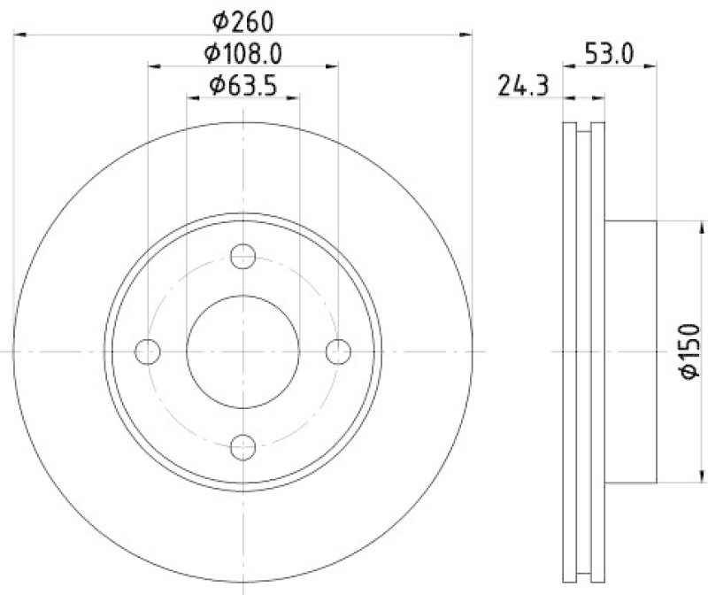 HELLA 8DD 355 101-391 Bremsscheibe 51019