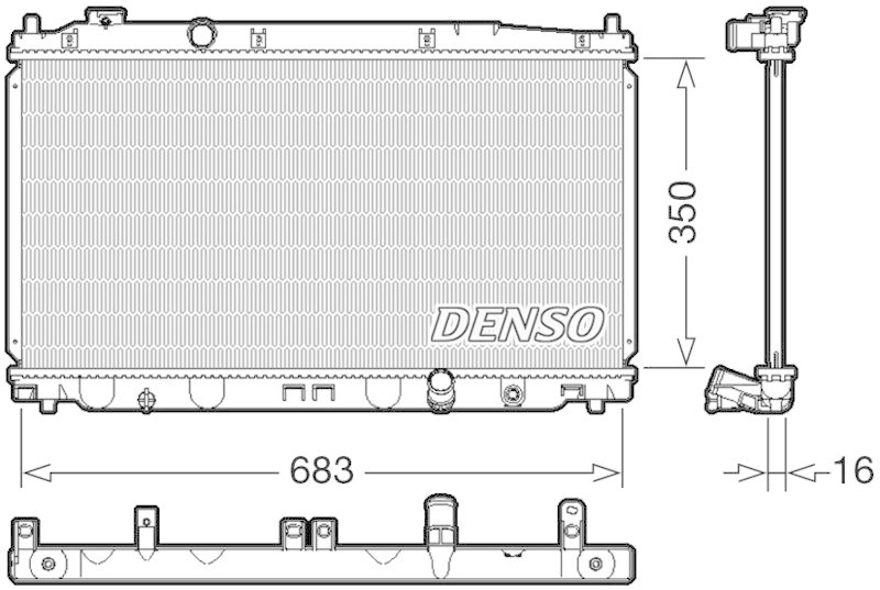 DENSO DRM40035 Kühler HONDA JAZZ III (GE) 1.2 07/2008->