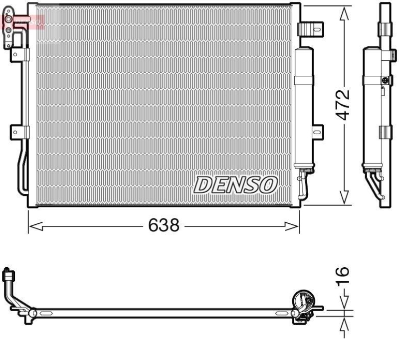 DENSO DCN14003 Kondensator A/C LAND ROVER DISCOVERY IV (L319) (09-)