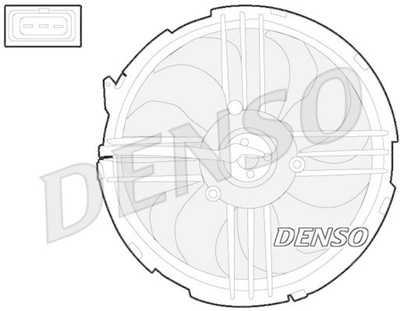 DENSO DER32009 Kühlerlüfter VW POLO (6N2) 1.4 TDI (1999 - 2001)