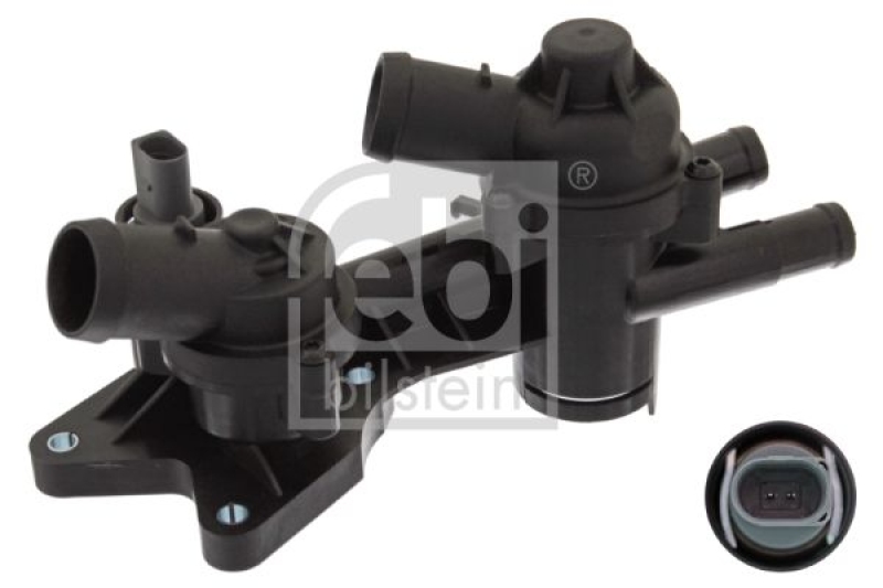 FEBI BILSTEIN 45081 Thermostat mit Gehäuse, Dichtung und Temperaturschalter für VW-Audi