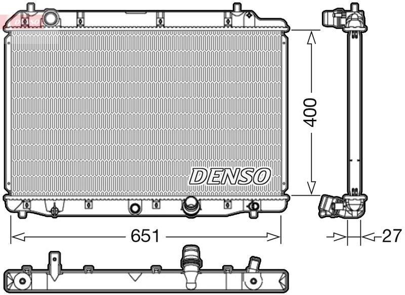 DENSO DRM40036 Kühler HONDA CR-V II (RD_) 2.2 CTDi 02/2005->09/2006