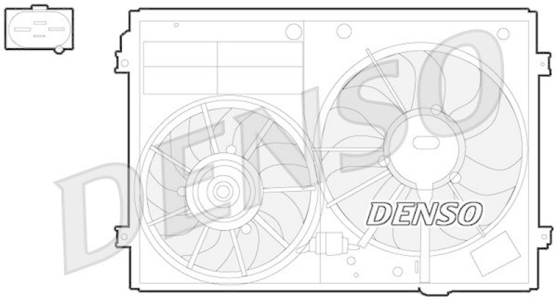 DENSO DER32012 Kühlerlüfter VW TOURAN (1T1, 1T2) 1.9 TDI (2003 - 2010)