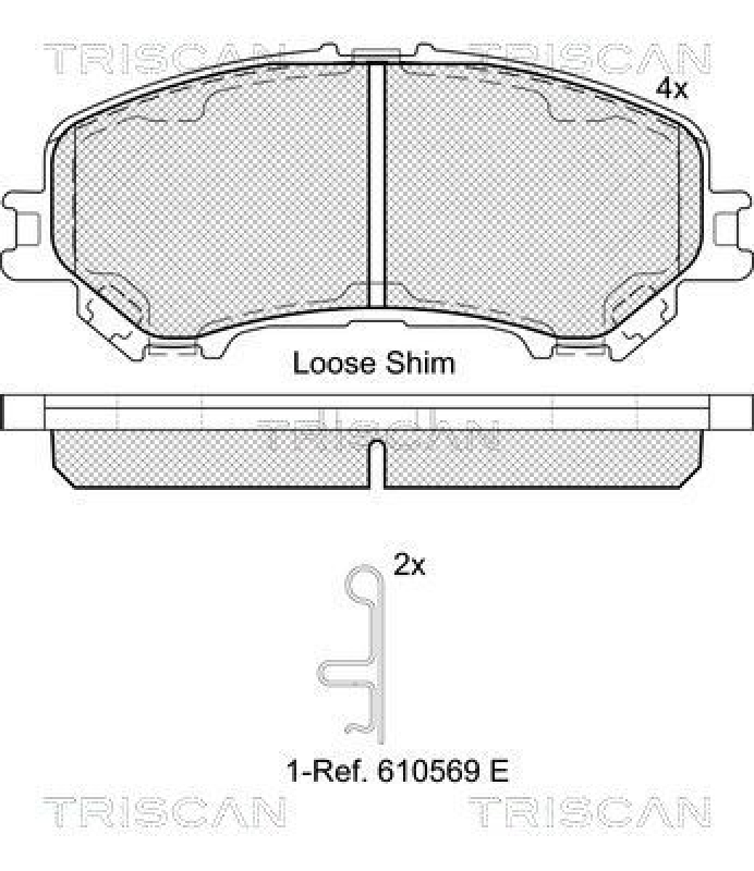 TRISCAN 8110 14064 Bremsbelag Vorne für Nissan