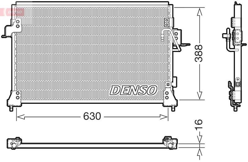 DENSO DCN14005 Kondensator A/C LAND ROVER DISCOVERY II (L318) 2.5 Td5 4x4 (04-98)