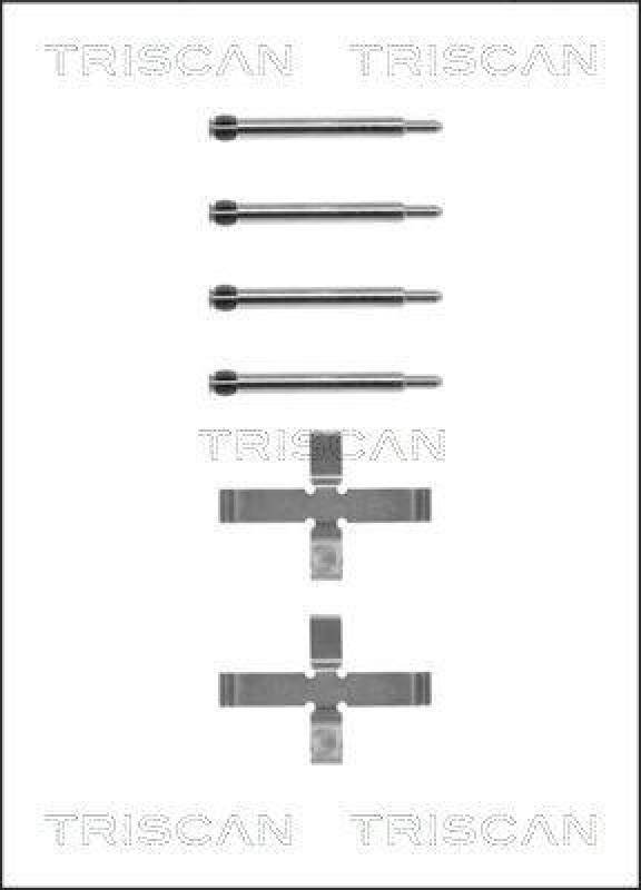 TRISCAN 8105 271444 Montagesatz, Scheibenbremsbelag für Volvo