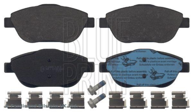 BLUE PRINT ADP154208 Bremsbelagsatz mit Befestigungsmaterial f&uuml;r Peugeot