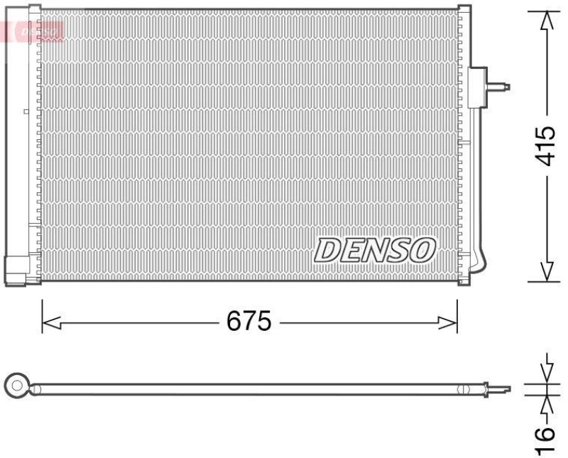 DENSO DCN15001 Kondensator VAUXHALL AMPERA EV 150 (D1JOI) 03/2012->