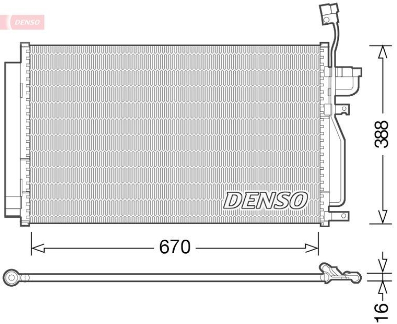 DENSO DCN15002 Kondensator CHEVROLET CAPTIVA (C100, C140) 2.0 D 09/2007->