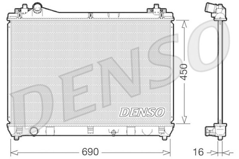 DENSO DRM47016 Kühler SUZUKI GRAND VITARA II (JT) 2.0 All-wheel Drive (2005 - )