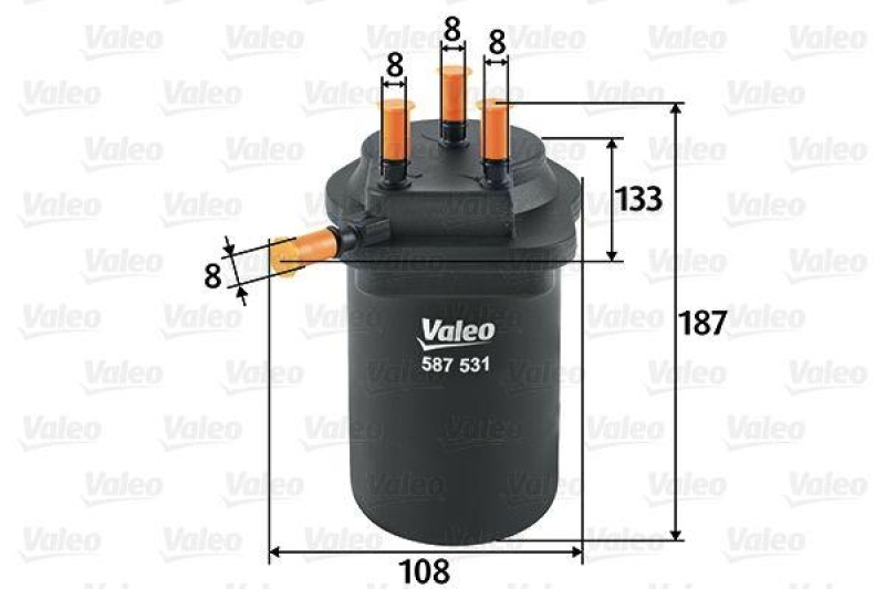 VALEO 587531 Kraftstofffilter, Diesel