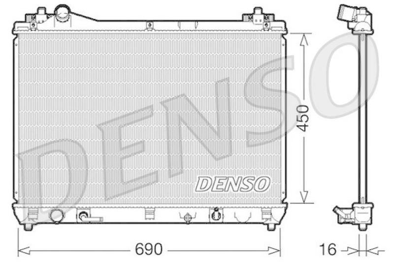 DENSO DRM47017 Kühler SUZUKI GRAND VITARA II (JT) 2.0 All-wheel Drive (2005 - )