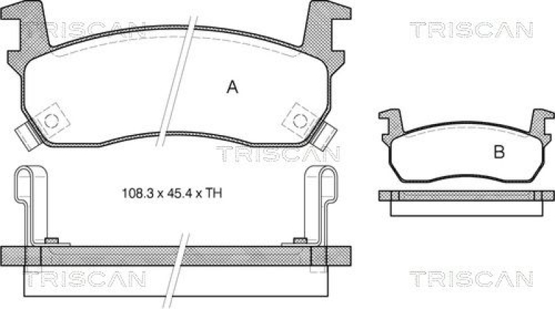 TRISCAN 8110 14129 Bremsbelag Vorne für Nissan Micra