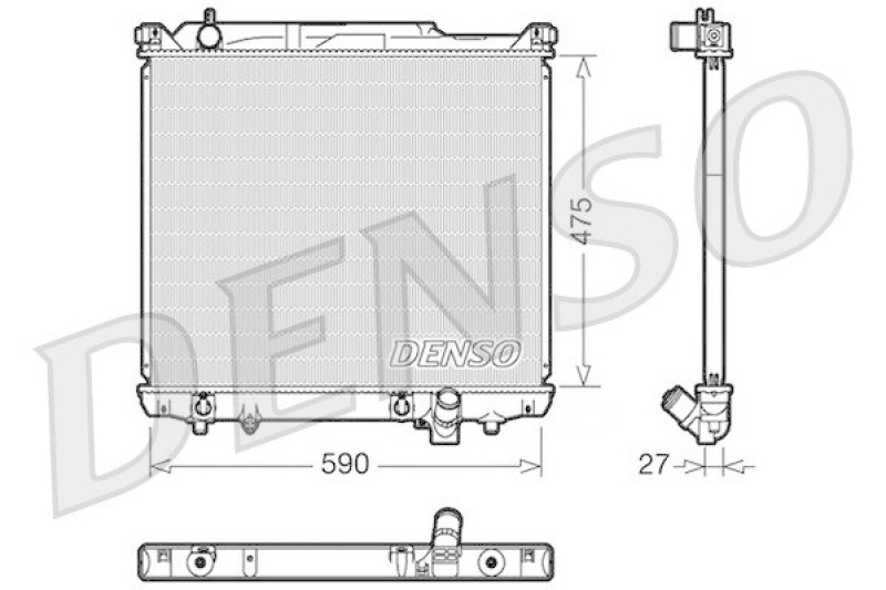 DENSO DRM47020 Kühler SUZUKI GRAND VITARA I (FT, GT) 2.7 4x4 (2001 - 2003)