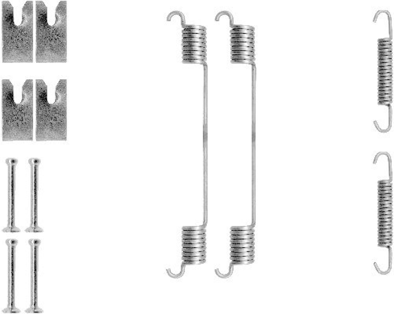 HELLA 8DZ 355 200-651 Zubehörsatz, Bremsbacken für FORD/FIAT/P.S.A/LANCIA