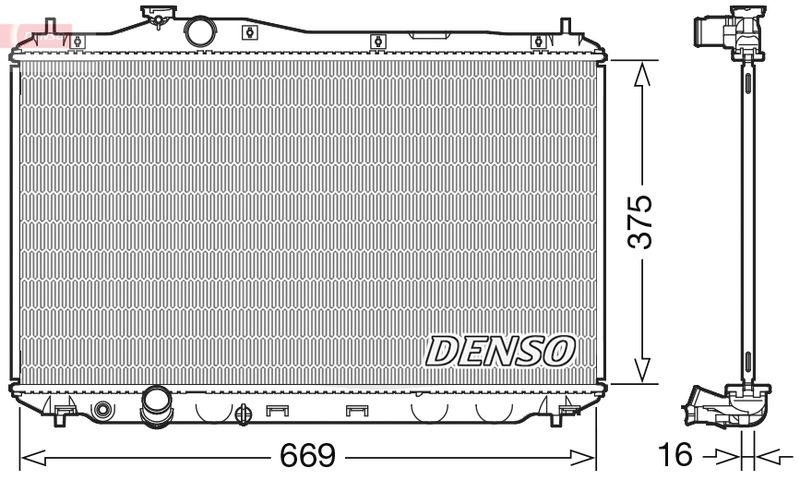 DENSO DRM40042 Kühler HONDA CIVIC IX (FK) 1.8 i-VTEC (FK2) (12- )