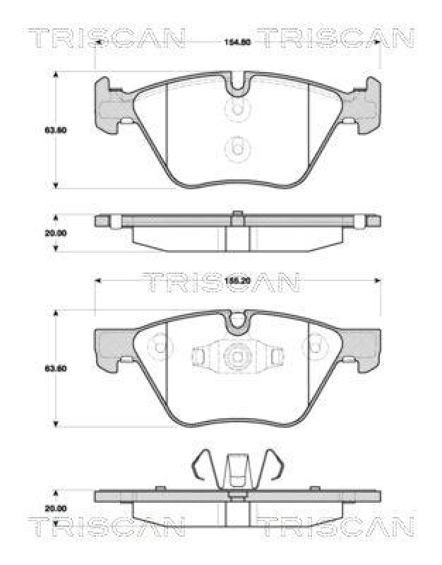 TRISCAN 8110 11029 Bremsbelag Vorne für Bmw 1-Serie