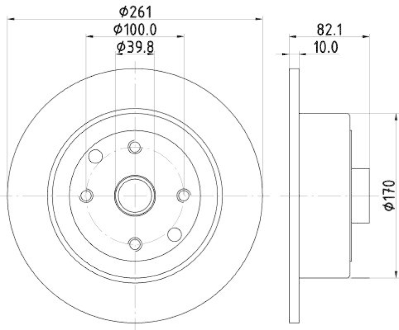 HELLA 8DD 355 101-671 Bremsscheibe 52407