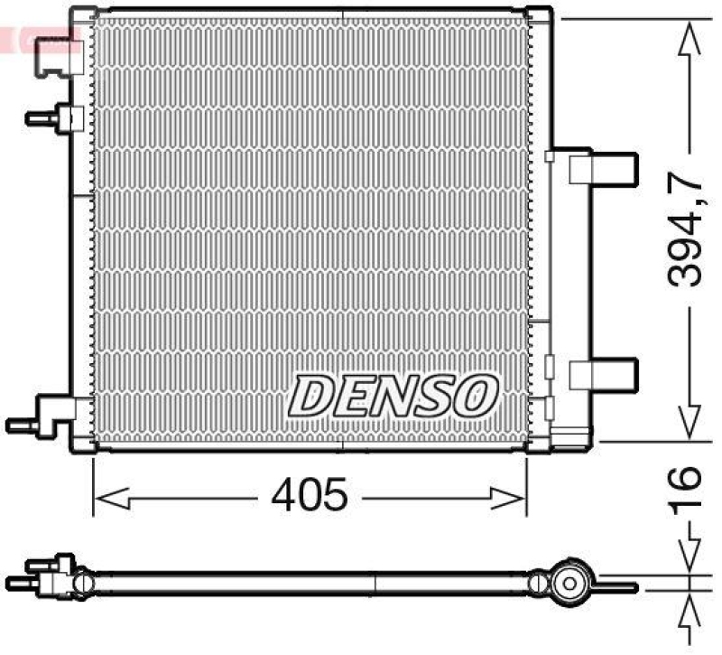 DENSO DCN15006 Kondensator A/C CHEVROLET SPARK (M300) 1.0 (10-)