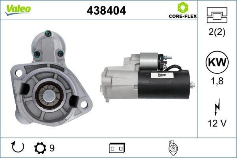 VALEO 438404 Starter - CORE-FLEX VW