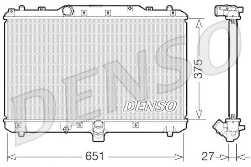 DENSO DRM47022 Kühler SUZUKI SX4 (EY, GY) 1.9 DDiS 4x4 (2006 - )