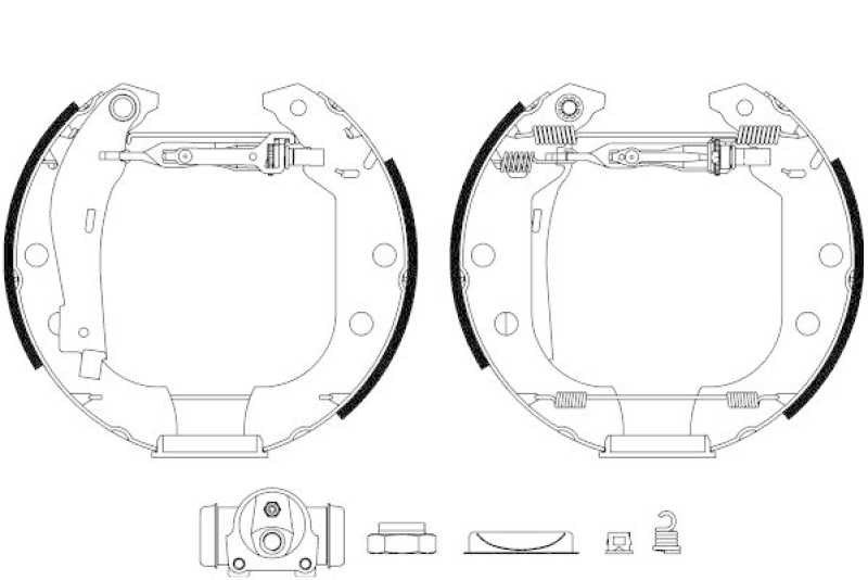 HELLA 8DB 355 003-951 Bremsbackensatz R0420