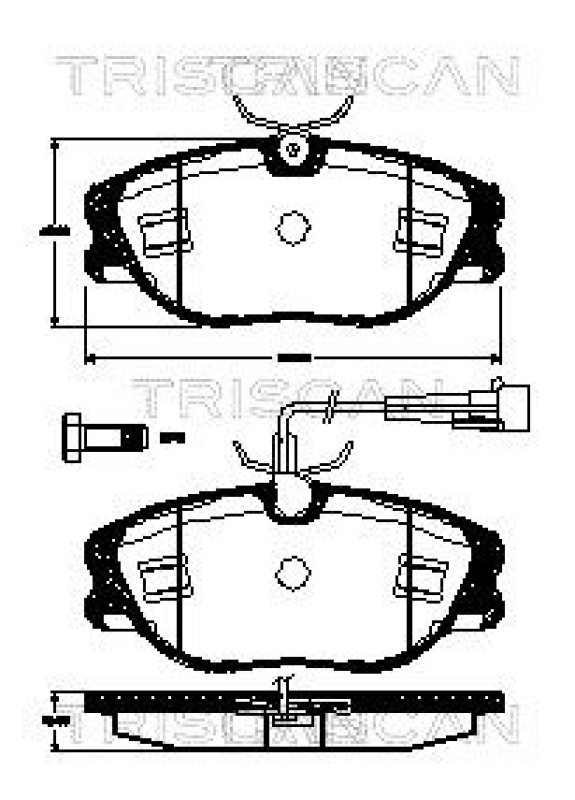 TRISCAN 8110 15042 Bremsbelag Vorne für Alfa, Fiat, Lancia