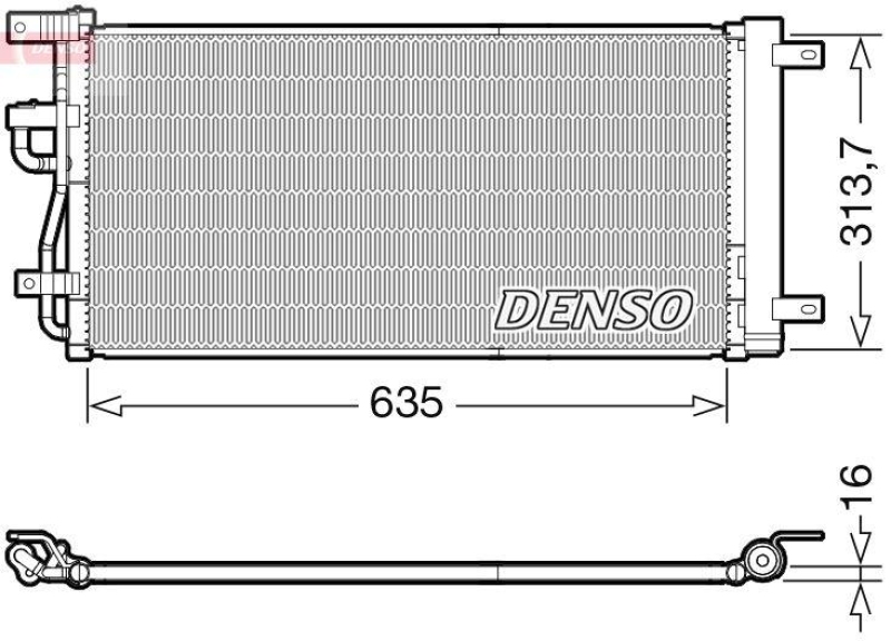 DENSO DCN15007 Kondensator A/C CHEVROLET CAPTIVA (C100, C140) 2.2 D AWD (11-)