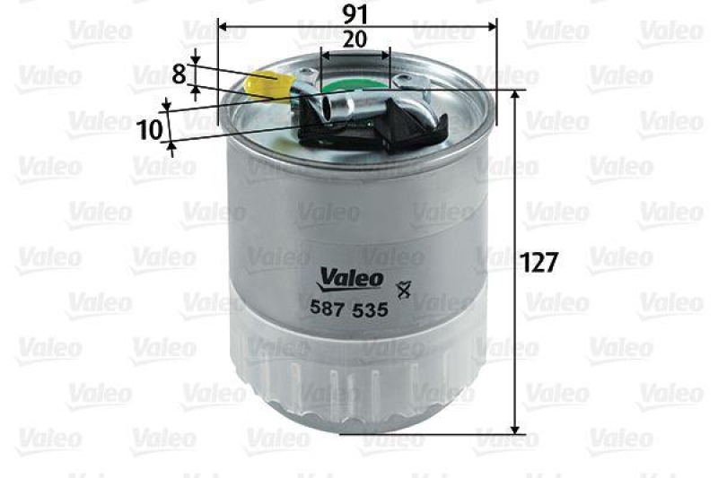 VALEO 587535 Kraftstofffilter, Diesel