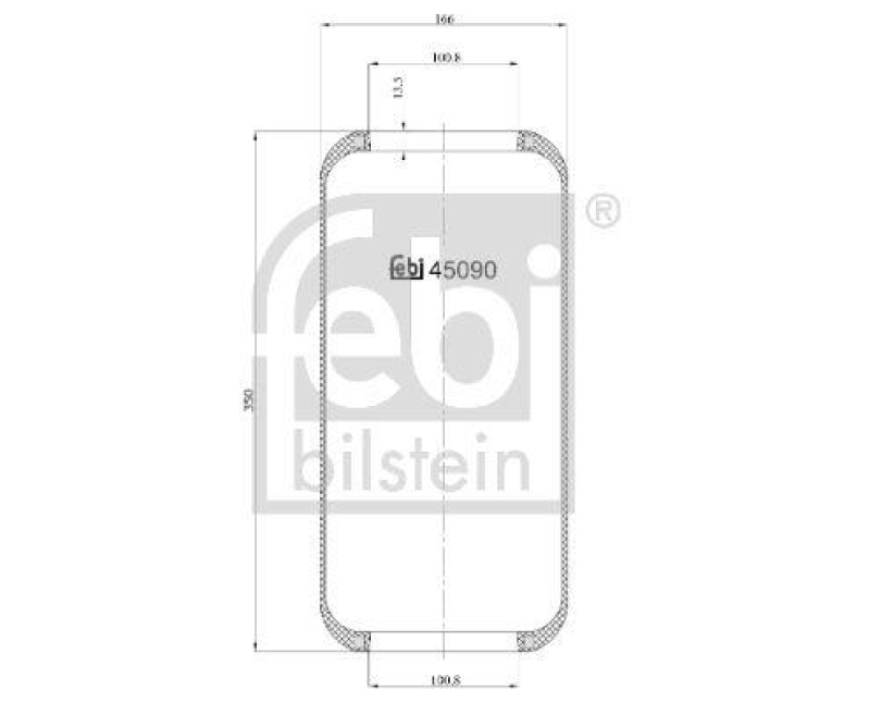 FEBI BILSTEIN 45090 Luftfederbalg ohne Kolben für Mercedes-Benz