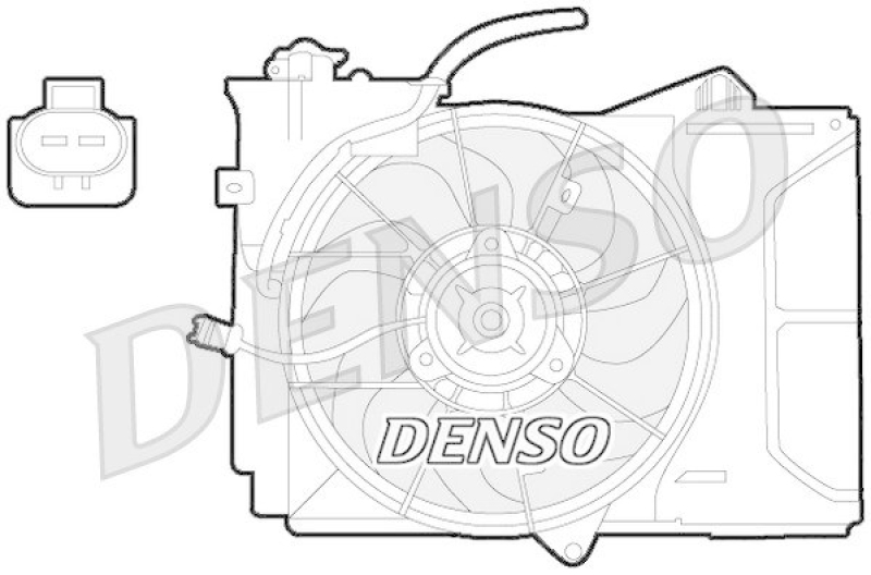 DENSO DER50001 Kühlerlüfter TOYOTA YARIS (SCP1_, NLP1_, NCP1_) 1.0 16V (1999 - 2005)