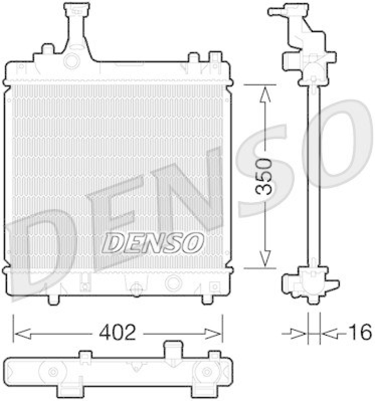 DENSO DRM47026 Kühler NISSAN PIXO (UA0) 1.0 (2009 - )