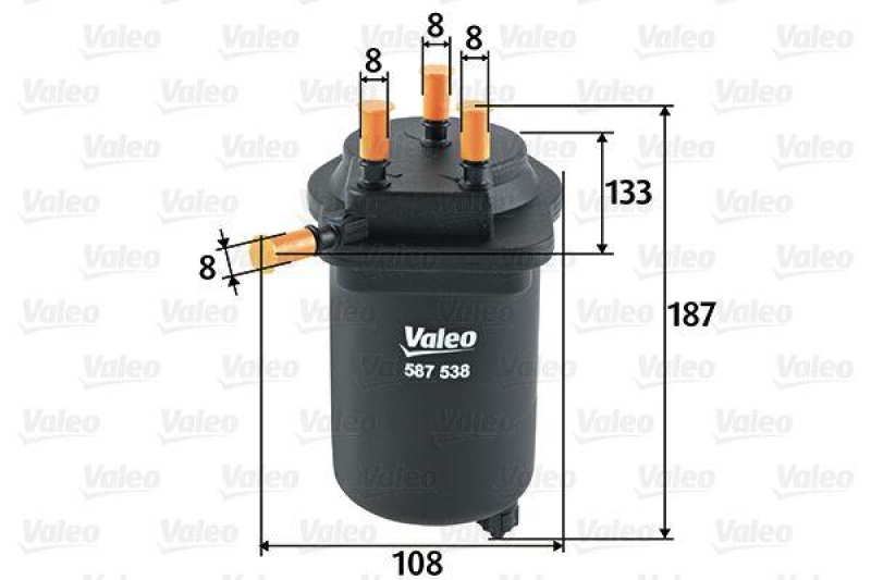 VALEO 587538 Kraftstofffilter, Diesel