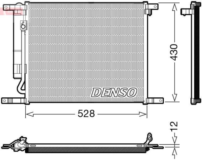 DENSO DCN15009 Kondensator A/C CHEVROLET AVEO / KALOS Hatchback (T250, T255) (08-)