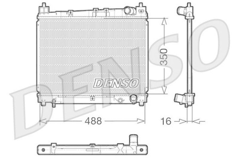 DENSO DRM50006 Kühler TOYOTA YARIS (SCP1_, NLP1_, NCP1_) 1.3 (2002 - 2005)