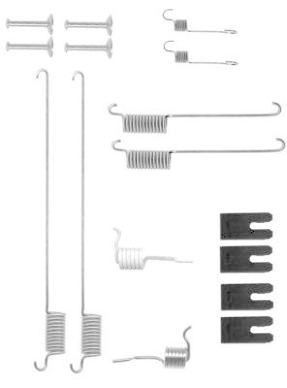 HELLA 8DZ 355 200-721 Zubehörsatz, Bremsbacken für LANDROVER