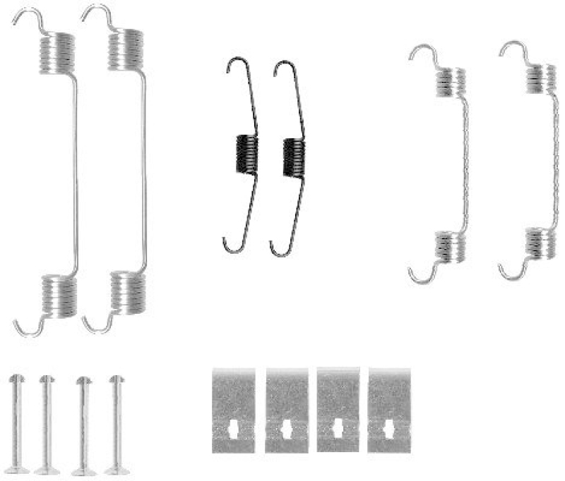 HELLA 8DZ 355 200-731 Zubehörsatz Bremsbacken X0129