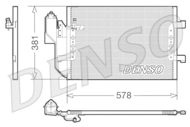 DENSO DCN17002 Kondensator A/C MERCEDES-BENZ A-CLASS (W168) A 140 (168.031, 168.131) (1997 - 2004)