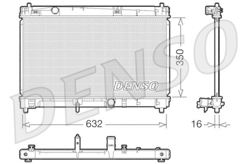 DENSO DRM50009 Kühler TOYOTA YARIS (SCP9_, NSP9_, KSP9_, NCP9_, ZSP9_) 1.8 VVTi (2007 - )
