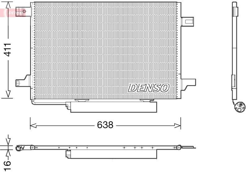 DENSO DCN17004 Kondensator A/C MERCEDES-BENZ A-KLASSE (W169) A 150 (169.031, 169.331) (2004 - 2012)