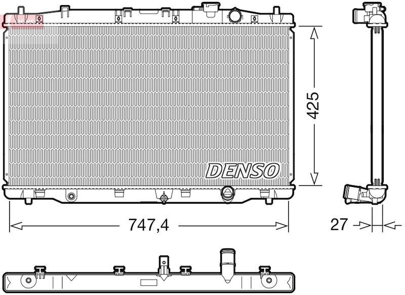 DENSO DRM40052 Kühler HONDA CR-V IV (RM_) 1.6 i-DTEC 4WD (RE6) (15-)