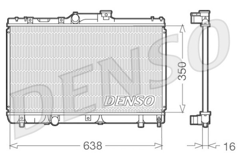 DENSO DRM50013 Kühler TOYOTA COROLLA Compact (_E11_) 1.4 (EE111_) (1997 - 2000)