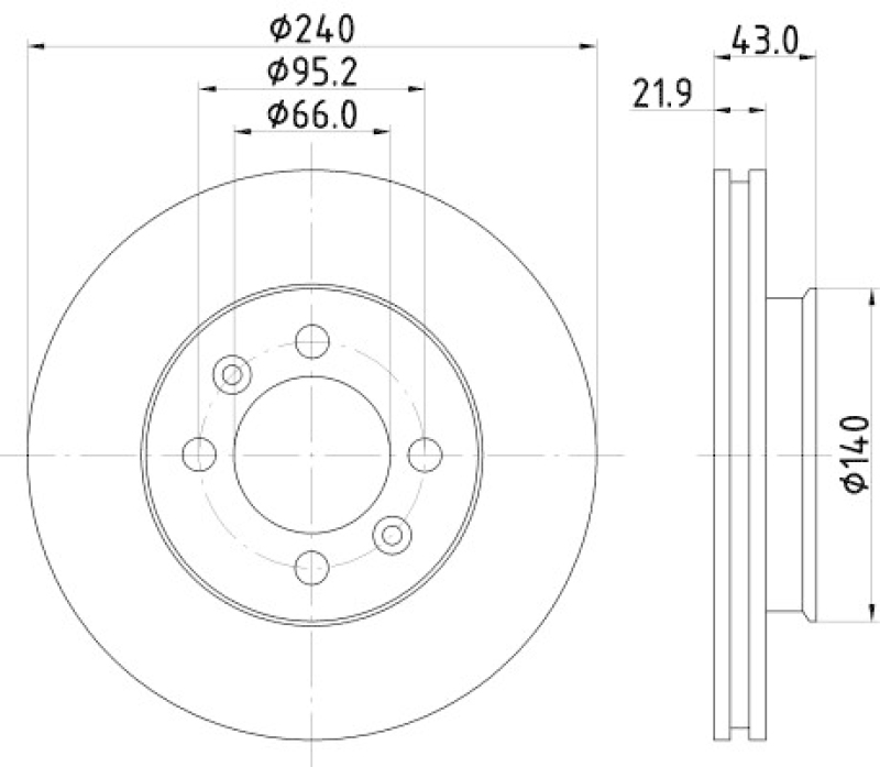 HELLA 8DD 355 101-901 Bremsscheibe 52909