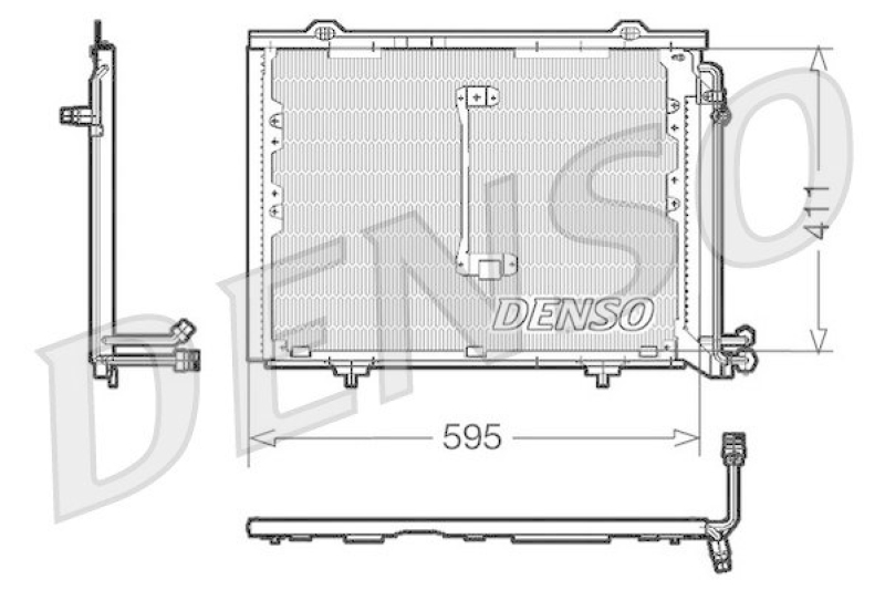 DENSO DCN17013 Kondensator A/C MERCEDES-BENZ C-CLASS (W202) C 180 (202.018) (1993 - 2000)