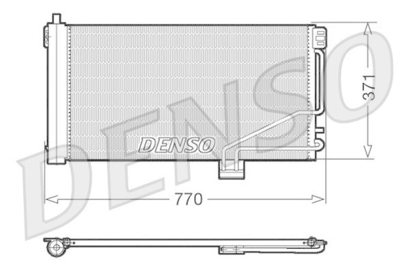 DENSO DCN17014 Kondensator A/C MERCEDES-BENZ C-CLASS (W203) C 180 Kompressor (203.046) (2002 - 2007)